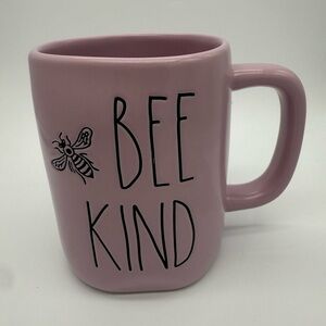 Rae Dunn Lilac Purple Pink Bee Kind Coffee Mug Ceramic Cup Artisan Collection